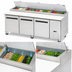 Thumbnail image #5 for Arctic Air 94-Inch Three-Section Refrigerated Pizza Prep Table with Cutting Board