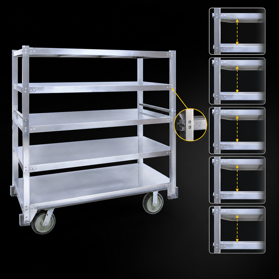 Five Shelves on 11-Inch Centers