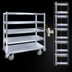 Thumbnail image #4 for Cres Cor Correctional Aluminum Queen Mary Cart with 5 Shelves