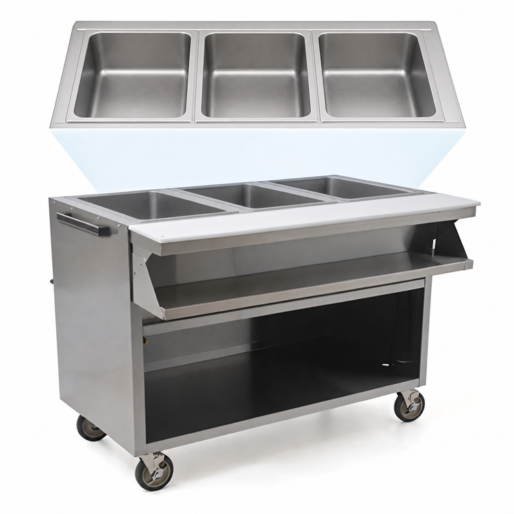 Product image #4 for Eagle Spec-Master 48-Inch Electric Sealed Well Hot Food Table, Open Front, 3 Wells