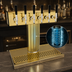 Thumbnail image #4 for Glastender BT-6-PBR Countertop Tee Draft Dispensing Tower, 6 Faucets, Glycol-Cooled, Polished Brass Finish