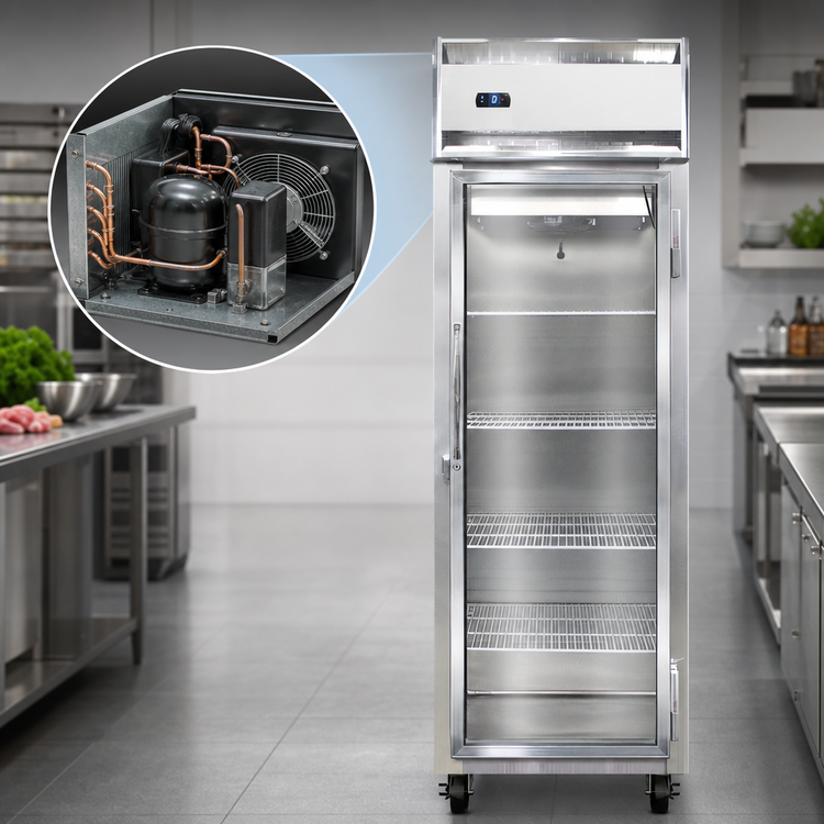 Product image #4 for Continental Refrigerator 1FSNGD One-Section Shallow Depth Display Freezer with Hinged Glass Door