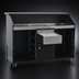 Thumbnail image #4 for Deluxe Indoor Portable Bar with Stainless Steel Work Surface, Ice Bin, Speed Rail, and Locking Cabinet