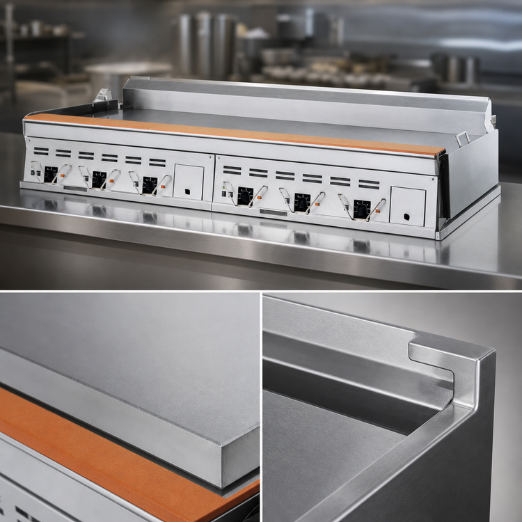 Product image #4 for Garland Master ECG-72R 72-Inch Electric Countertop Production Griddle with Rear Drain