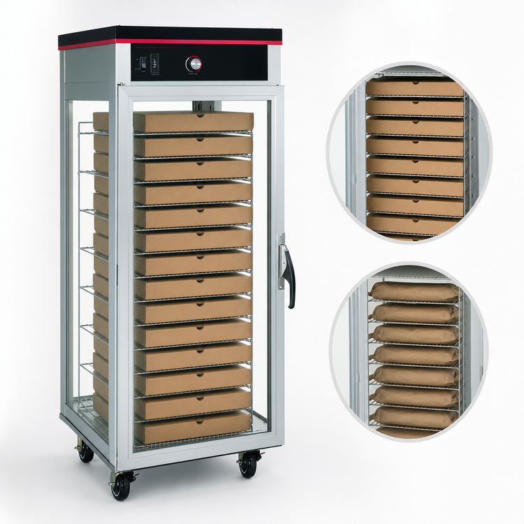 Product image #4 for Hatco Flav-R-Savor Tall Dry Pizza Holding Cabinet, 1 Door, 16 Pizza Box Capacity