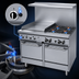 Thumbnail image #4 for Garland GFE Starfire Pro 48-Inch Gas Restaurant Range with 4 Open Burners, 24-Inch Griddle, and 2 Space Saver Ovens