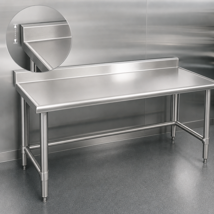 Product image #4 for Eagle Spec-Master Marine Series Stainless Steel Work Table with 4-1/2 Inch Backsplash, 144 x 30 Inches