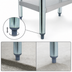 Thumbnail image #4 for Advance Tabco Set of 4 Galvanized Equipment Legs with Plastic Adjustable Bullet Feet, 34-1/2 Inch High