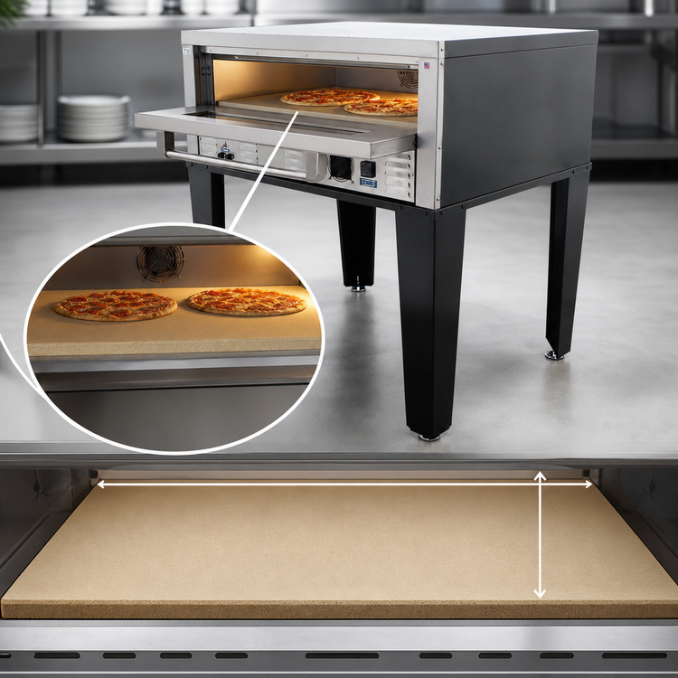 Product image #4 for Peerless CE41PE Single Deck Electric Pizza Deck Oven with 42" x 32" Stone Deck, 220V, 1-Phase