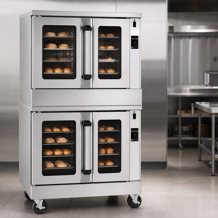 Product image #4 for Southbend Platinum Double-Deck Bakery Depth Electric Convection Oven with Touchscreen Controls, 7.5 kW Per Deck, Dependent Glass Doors