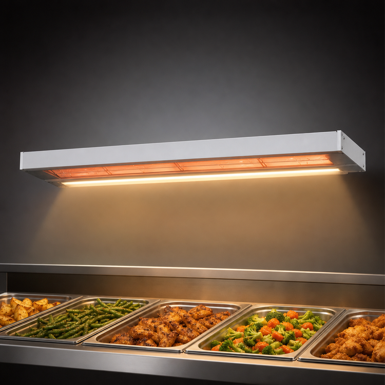 Product image #4 for Nemco 60-Inch Dual Lighted Remote-Controlled Infrared Strip Heater, 240V