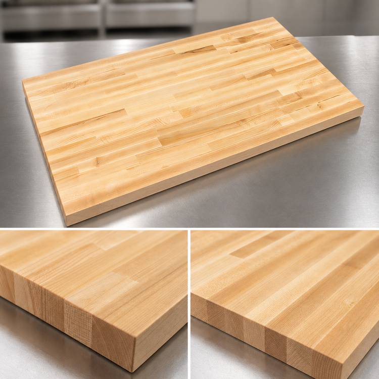 Product image #4 for Boos Block Blended Edge Grain Maple Kitchen Countertop, 132 x 25 x 1-1/2 Inch, Varnique Finish