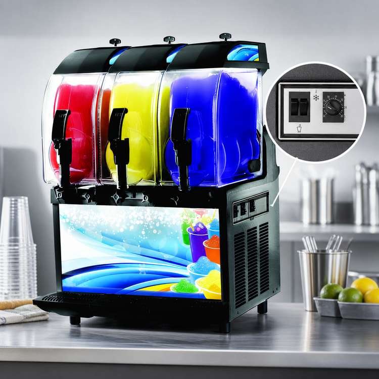Product image #4 for Crathco I-PRO 3M Countertop Frozen Granita Dispenser with Light Panel, 3 Insulated Bowls
