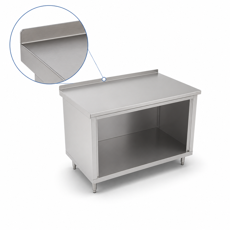 Product image #4 for John Boos Open Front Cabinet Base Work Table with 14-Gauge Stainless Steel Top, 48 x 36 Inches