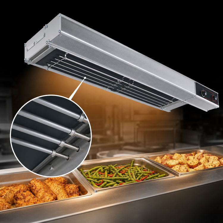 Product image #4 for Hatco Glo-Ray Infrablack 48-Inch Unlighted Strip Heater, 1100 Watt, Aluminum