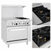 Thumbnail image #4 for CookRite 36-Inch Natural Gas Commercial Combination Range with 24-Inch Left Griddle, 2 Open Burners, and Standard Oven