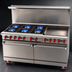 Thumbnail image #4 for American Range 60-Inch Commercial Gas Restaurant Range with 24-Inch Griddle, 6 Open Burners, Convection Oven, and Storage Base