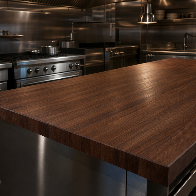 Product image #4 for John Boos Boos Block 84-Inch x 32-Inch x 3-Inch Edge Grain American Black Walnut Countertop