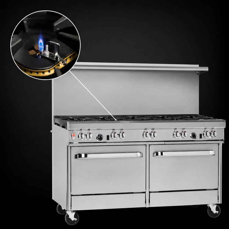 Product image #4 for Southbend Ultimate 60-Inch Gas Restaurant Range with Convection Oven and Cabinet Base