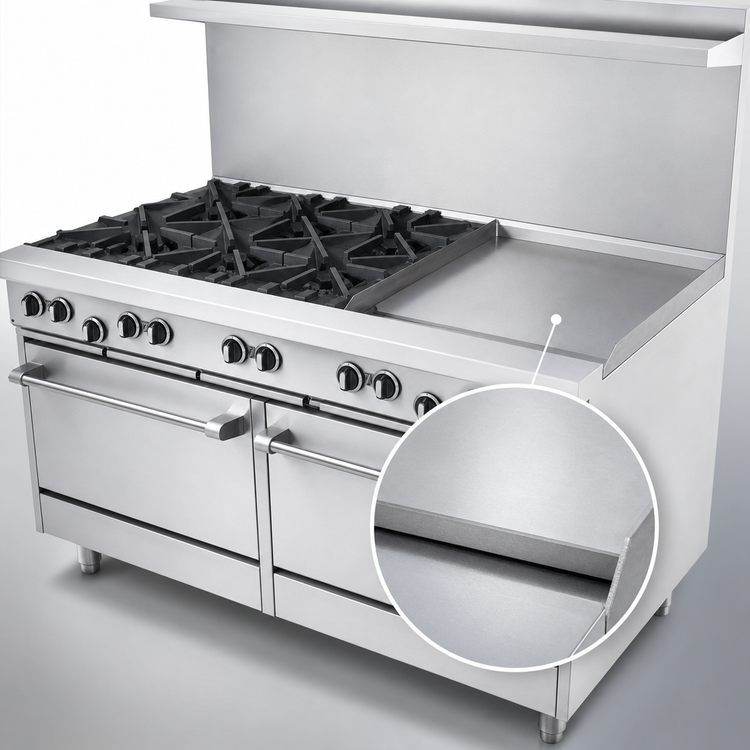 Product image #4 for Garland US Range U Series 60-Inch Gas Restaurant Range with 6 Open Burners, 24-Inch Griddle and 2 Standard Ovens