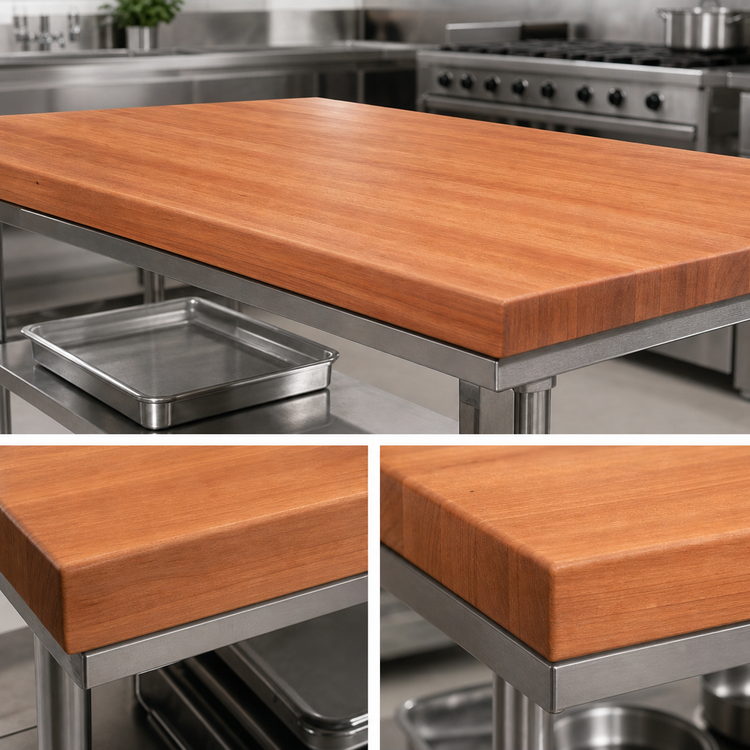 Product image #4 for Boos Block American Cherry Edge Grain Kitchen Countertop, 60 x 48 x 3 Inches, Varnique Finish