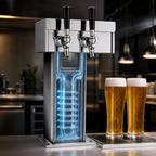 Thumbnail image #4 for Perlick Corporation 4006-2B Countertop 2-Faucet Glycol-Cooled Tee Draft Beer Tower, Stainless Steel