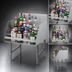 Thumbnail image #5 for Advance Tabco 18-Inch Freestanding 5-Step Stainless Steel Liquor Bottle Display Unit