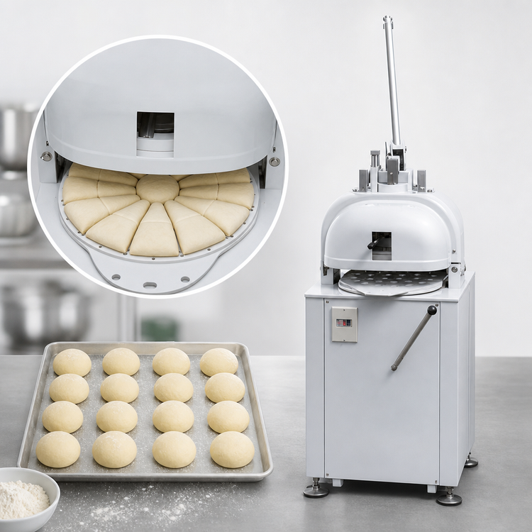 Product image #4 for Univex SBDR15 Semi-Automatic Bun Divider/Rounder, 15-Piece, 5.29-12.69 oz.