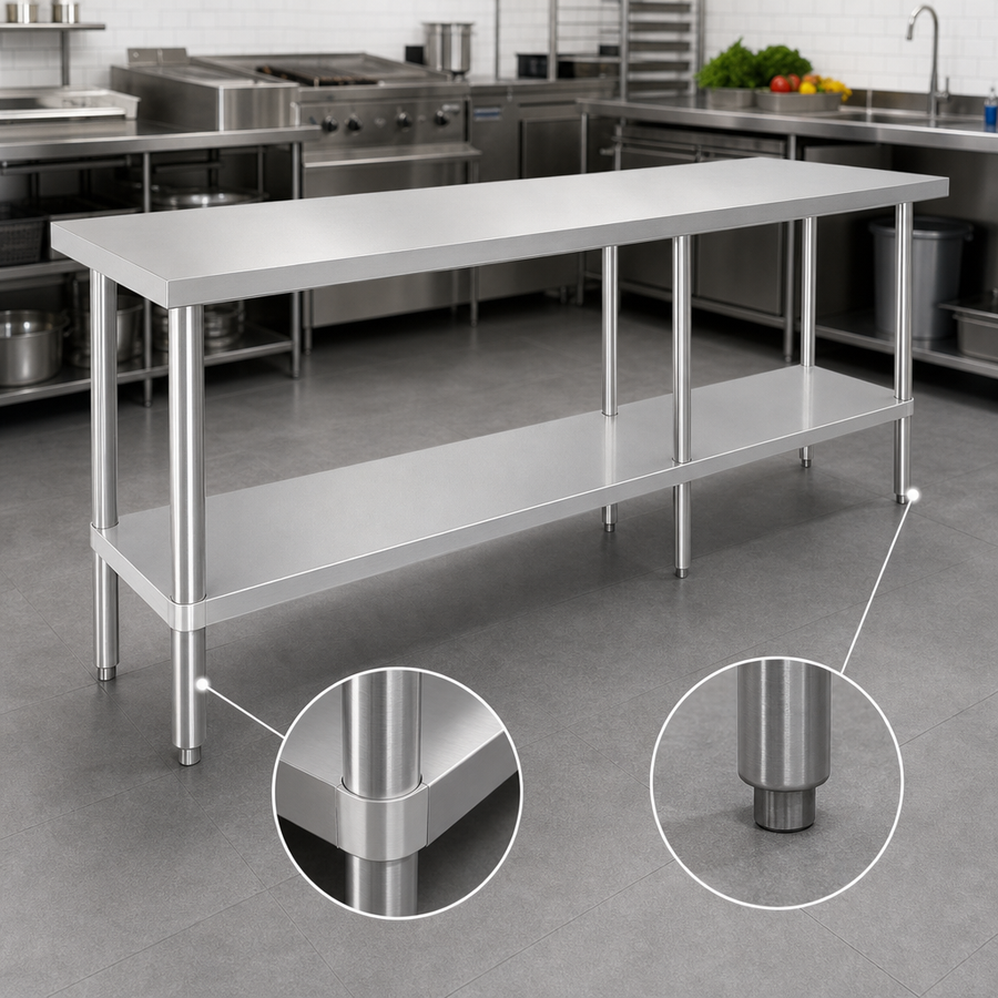 Stainless Steel Legs and Undershelf
