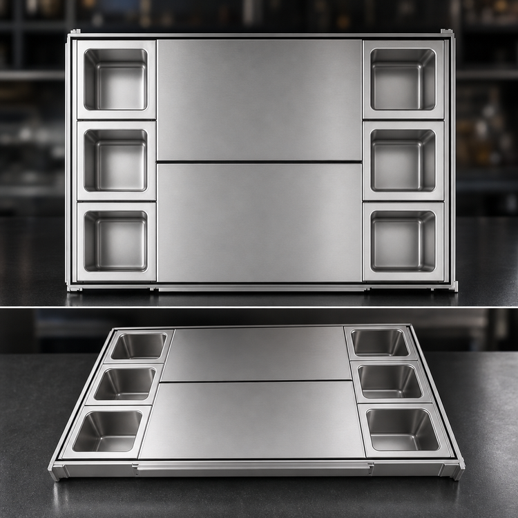 Product image #4 for Top Shelf BW6-24 24-Inch Underbar 6-Bottle Bottle Well Ice Chest Cover Assembly