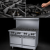 Thumbnail image #4 for Garland G Starfire Pro G48-8LL 48-Inch Gas Restaurant Range with 8 Open Burners and 2 Space-Saver Ovens