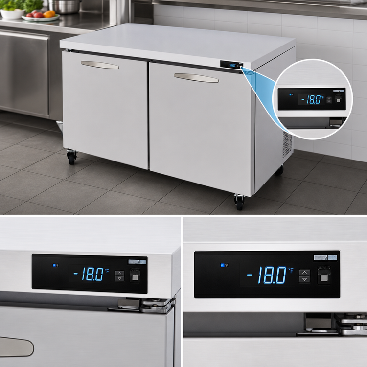 Product image #4 for Kool-It Signature 60-Inch Two-Section Undercounter Freezer with 2 Solid Doors, 16.7 Cu. Ft.