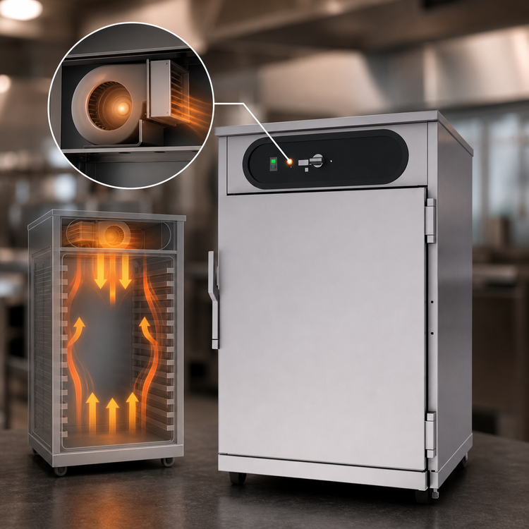 Product image #4 for hotLOGIX HL8-8 Half-Height Heated Holding Cabinet with Solid Door