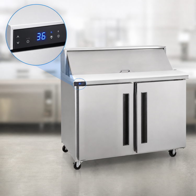 Product image #4 for Centerline by Traulsen 36-Inch Two-Section Mega Top Prep Table Refrigerator with Solid Left/Left Doors