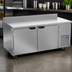 Thumbnail image #4 for Beverage-Air 67-Inch Two-Section Worktop Freezer with Solid Doors, Side-Mounted Self-Contained Refrigeration, and 4-Inch Backsplash