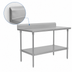 Thumbnail image #4 for John Boos Stallion 84-Inch x 36-Inch 16-Gauge Stainless Steel Work Table with 5-Inch Backsplash and Adjustable Undershelf