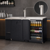 Thumbnail image #4 for Everest Refrigeration EBD3-BBG Back Bar and Direct Draw Keg Refrigerator Combo, 68 Inch, 24 Cu. Ft., 1 Faucet, Black
