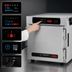 Thumbnail image #5 for Metro HotBlox Narrow 4-Pan Pass-Thru Insulated Holding Cabinet with Digital Touchscreen, Solid Front and Rear Doors, Countertop/Stacking