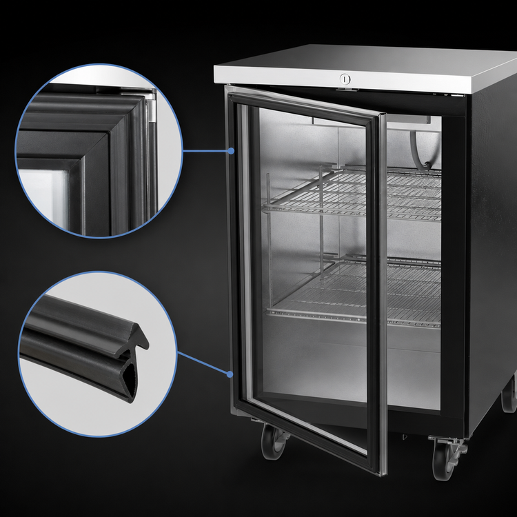 Product image #4 for Beverage-Air BB24HC-1-G-B 24-Inch One-Section Refrigerated Back Bar Storage Cabinet with Glass Door and Stainless Steel Top