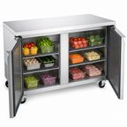 Thumbnail image #4 for Hurakan by Equip.me 60-Inch 2-Section Undercounter Refrigerator with Solid Doors and Electronic Controls