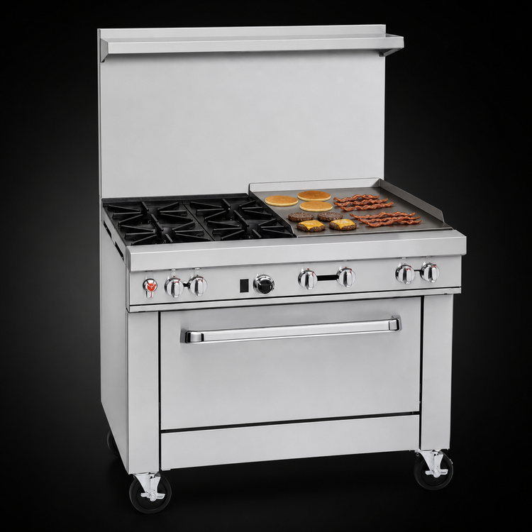 Product image #4 for Southbend Ultimate 36-Inch Gas Restaurant Range with 2 Star/Sauté Burners, 24-Inch Griddle, and Convection Oven