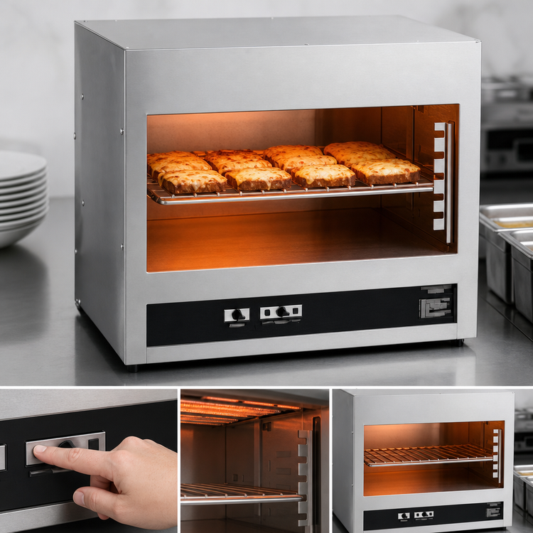 Product image #4 for Lang 24-Inch Electric Infrared Quartz Cheesemelter, Wall-Mounted/Countertop Convertible, 4-Position Rack