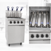 Thumbnail image #3 for Atosa CookRite ATFS-50ES-NG Heavy-Duty Range Match 50 lb Natural Gas Floor Deep Fryer, 4 Burners