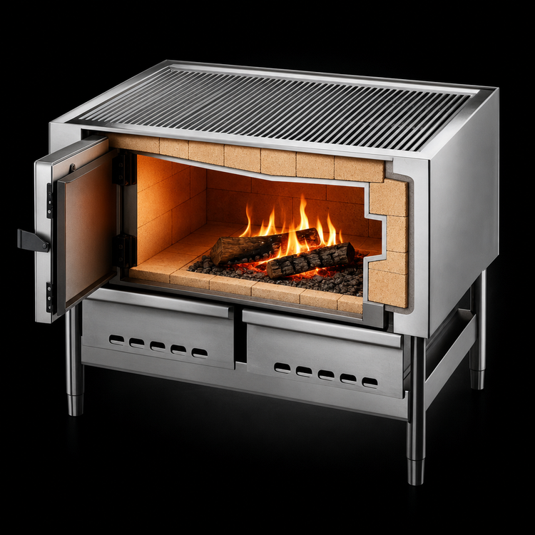Product image #4 for Titan JLB-72 72-Inch Wood-Burning Log Broiler