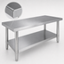 Thumbnail image #4 for 84-Inch x 24-Inch Stainless Steel Work Table with Undershelf and Adjustable Bullet Feet