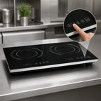 Thumbnail image #4 for Eurodib USA S2F2 Commercial Double-Burner Countertop Induction Cooktop, 1.8 kW, 120V, Soft-Touch Digital Controls