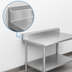 Thumbnail image #4 for Stallion 84-Inch x 30-Inch Stainless Steel Work Table with 5-Inch Backsplash and Undershelf