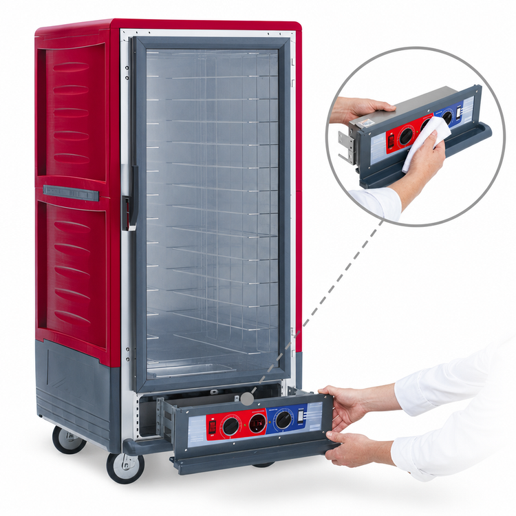 Product image #4 for Metro C5 3 Series 3/4 Height Mobile Heated Holding & Proofing Cabinet with Clear Polycarbonate Door