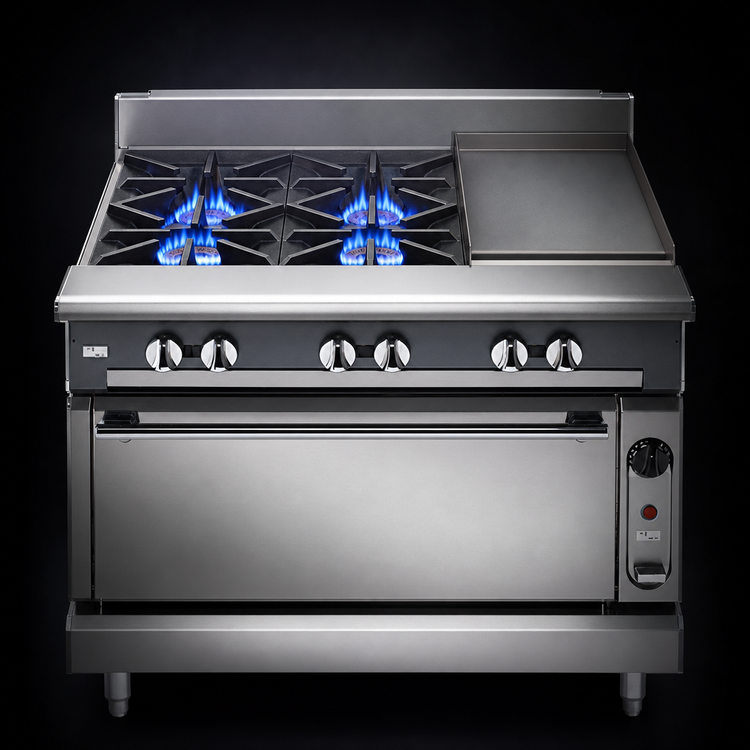 Product image #4 for Vulcan V Series 36-Inch Modular Heavy Duty Gas Range with 2 Open Burners and 18-Inch Thermostatic Griddle