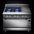 Thumbnail image #4 for Vulcan V Series 36-Inch Modular Heavy Duty Gas Range with 2 Open Burners and 18-Inch Thermostatic Griddle